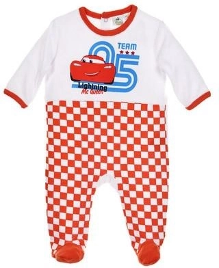 Kinder velours jumpsuit Disney Cars oranje