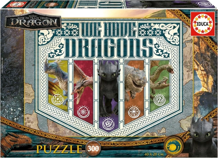 Educa puzzel Hoe tem je een draak 300 stukjes