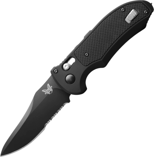 Automatisch reddingsmes Benchmade Auto Triage met zwart lemmet
