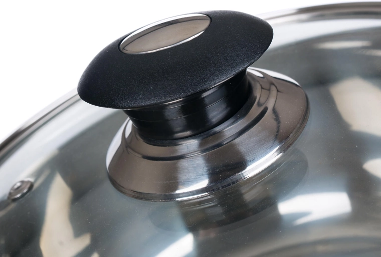 Glazen deksels met stoomventiel