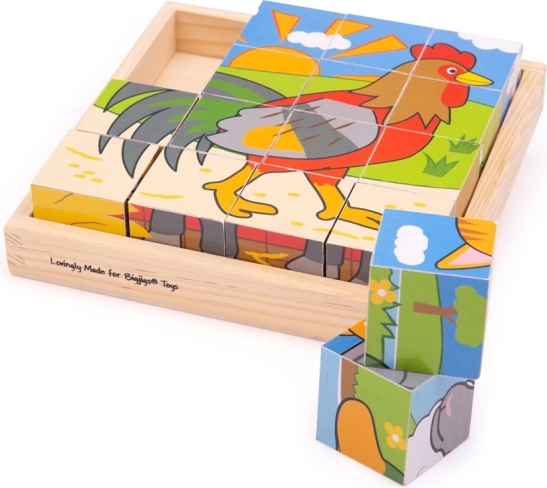 BIGJIGS TOYS afbeeldingsblokjes boerderij