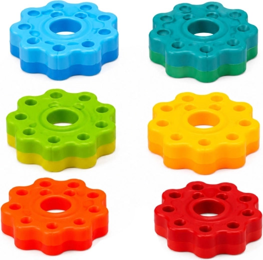 Regenboogonderdelen leren kleuren, groottes en volgorde