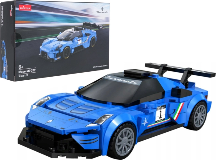 Bouwset van raceauto Maserati MC20 GT2 blauw RASTAR