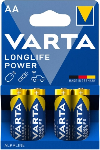 Varta Longlife Power alkaline batterijen AA, 4 stuks