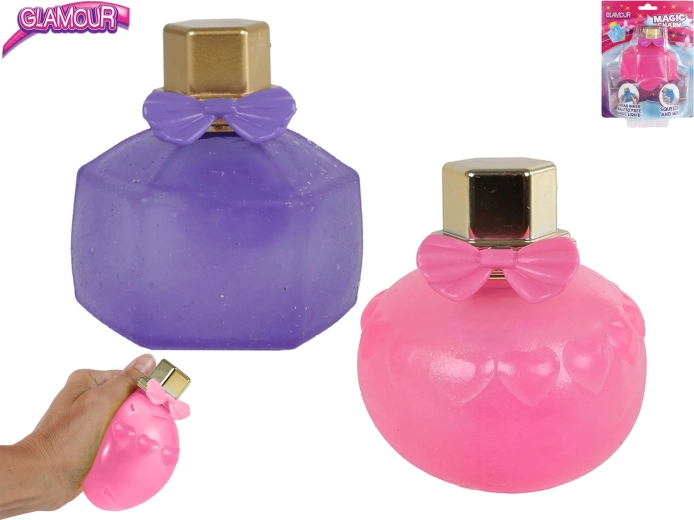 Glamour rekbal in de vorm van een parfumflesje 8 cm