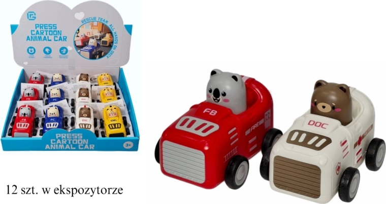 Autootje voor peuters met “press and go”-aandrijving - 1 stuk