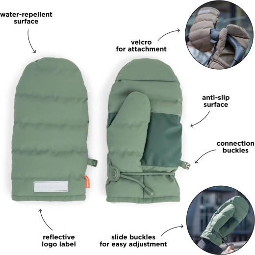 Done by Deer kinderwagenhandschoenen groen