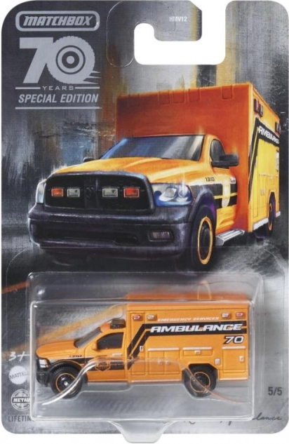 Metalen Matchbox auto 70e jubileumeditie met openende delen