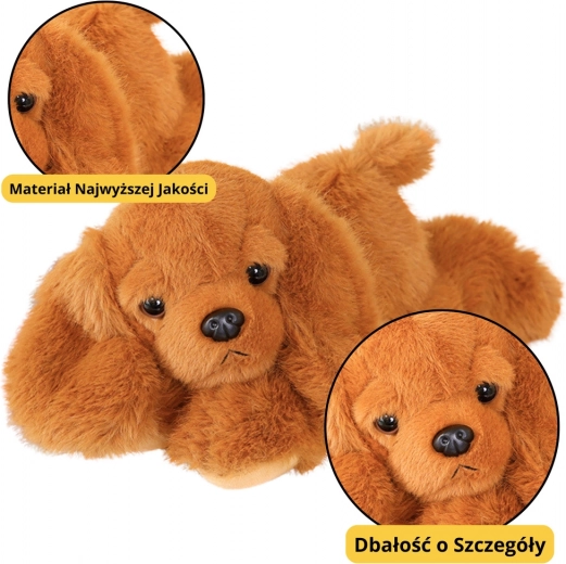 Pluchen hond Cocker Spaniel met verzwaarde pootjes bruin 30 cm