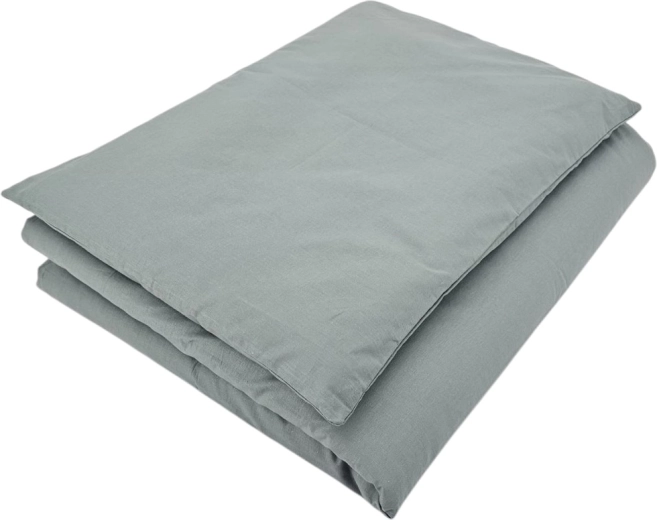 Katoenen beddengoed voor babybedje, 2-delig, 90 × 120 cm – Olijfgroen