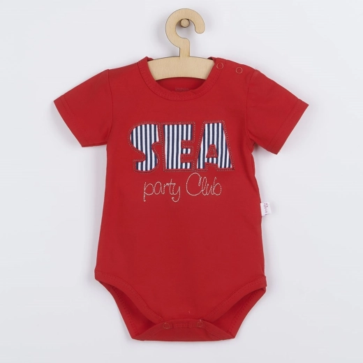 Baby zomerromper Koala Sea Party rood