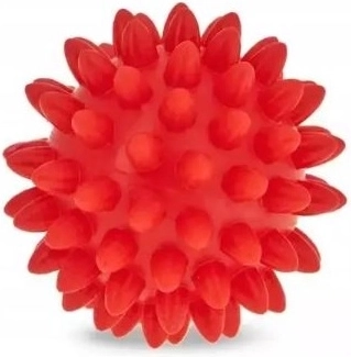 Fizjo revalidatie-massagebal met noppen 6,6 cm rood