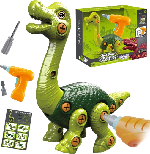 Woopie schroefbouwset brachiosaurus met boormachine