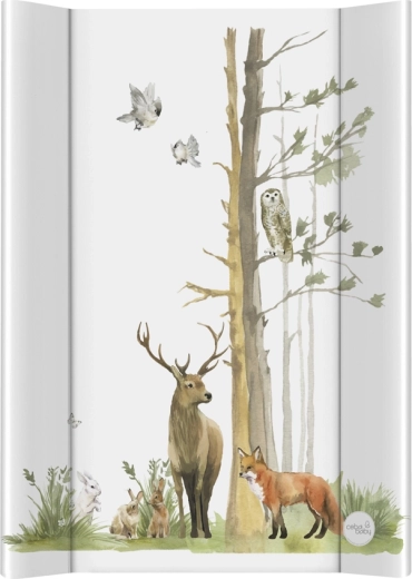 Ceba Baby zachte verschoonmat met opstaande zijkanten Basic Woodland 50 × 70 cm