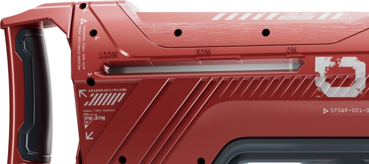 Zonder batterijen: volledig mechanische blaster