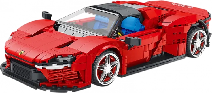 Bouwpakket sportauto rood 1168 onderdelen