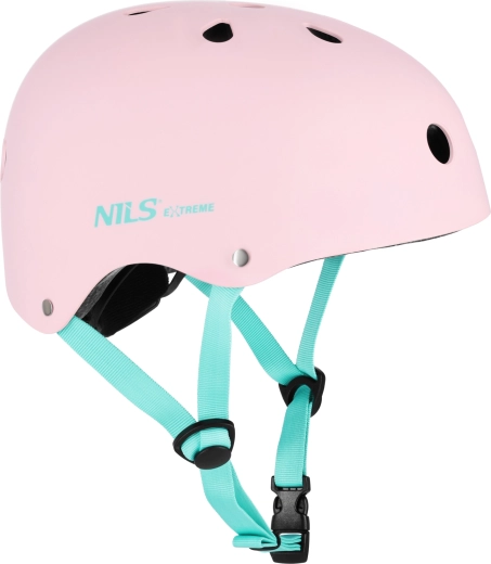 Roze NILS Extreme helm voor skates, fiets en step – XS (48-52 cm)