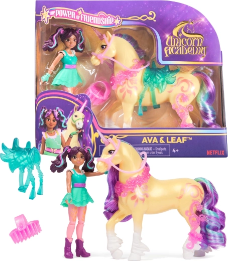 Unicorn Academy-figuren Ava en Leaf met accessoires