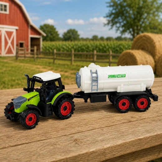 Indrukwekkende set tractor + aanhanger