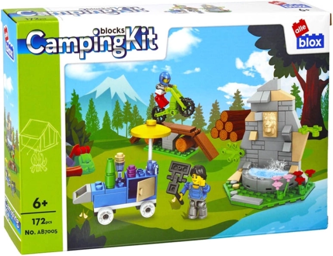 Camping bouwset – creatieve set met 172 stukjes voor kinderen 6+