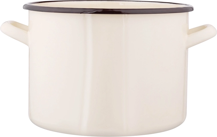 Geëmailleerde pan Silesia 5,8 l crèmekleurig 22 cm