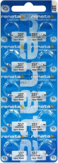 Knoopcelbatterij RENATA 337 SR416SW 1,55 V, 8,3 mAh – verpakking 10 st.