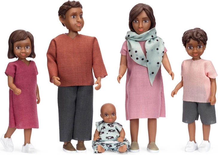Lundby set poppetjes voor het poppenhuis Nikki (5 stuks)