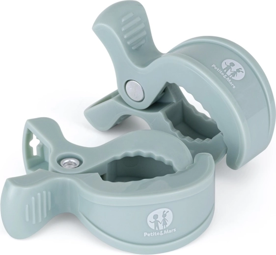 Petite&Mars kinderwagenklem Peg (2 stuks) groen