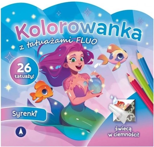 Kleurplaten met fluo-tatoeages – zeemeerminnen