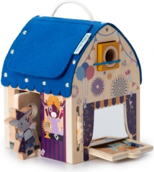 houten huisje met optische illusies Lilliputiens