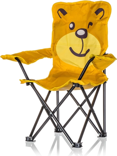 Opvouwbare kinderstoel met BEAR-motief, geel