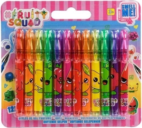 Fruity Squad geurige set mini gelpennen (12 stuks)