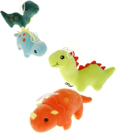 Pluchen dinosaurus sleutelhanger 15 cm - 1 stuk