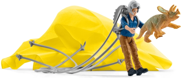 Schleich dinosaurussen parachute-reddingseenheid