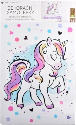 Muursticker met eenhoorn 42 × 60 cm