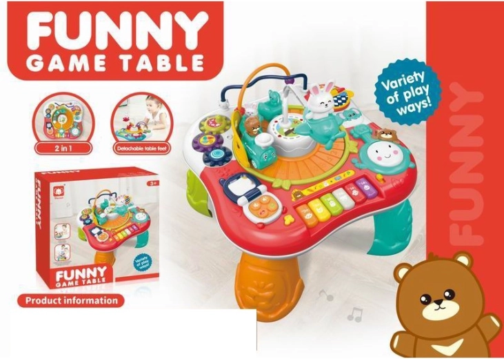 Educatieve tafel met konijntje en treintje