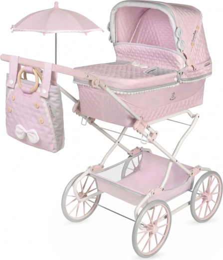 Opvouwbare poppenwagen met reiswieg en parasol Sophie 90 cm