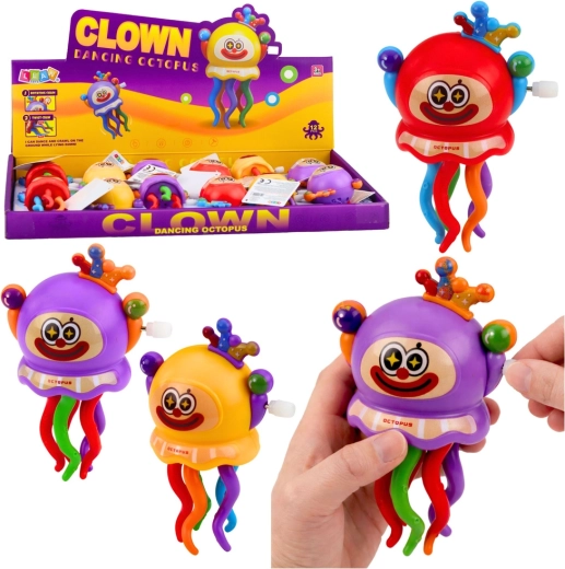Opwindbare clown-inktvis – kleurrijk speelgoed voor kinderen
