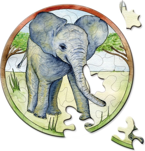 Curiosi rond puzzel Picoli olifant 33 stukjes
