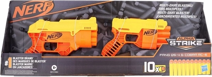 Nerf Alpha Strike Fang & Cobra – set van 2 schuimblasters met 10 pijltjes