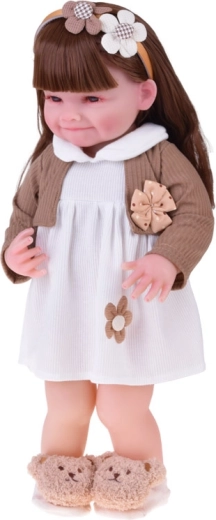 Lang bruin haar om te kammen en te stylen