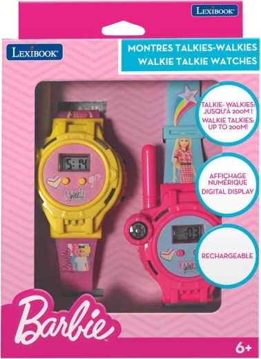 Kinderhorloges met walkietalkie BARBIE 200 m – oplaadbare set van 2