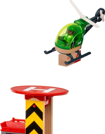 Helipad met helikopter voor snel transport