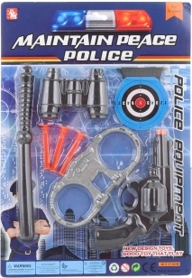 Politieset voor kinderen met accessoires