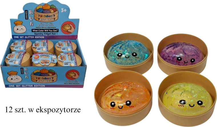 Gelachtige rekbare antistress knijp-dumpling
