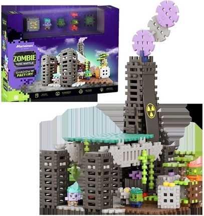 Constructieset Marioinex Mini Waffle Zombie Mroczná továrna