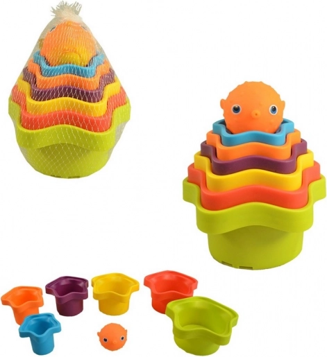 Kleurrijke piramide voor kinderen 14x12x12 cm