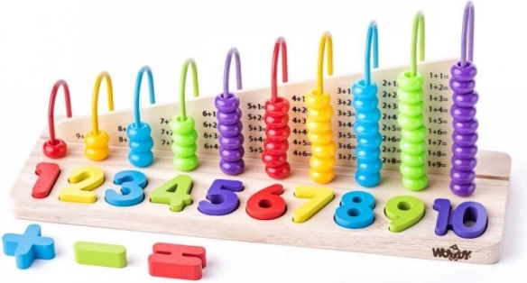 Houten dubbelzijdige rekenmachine