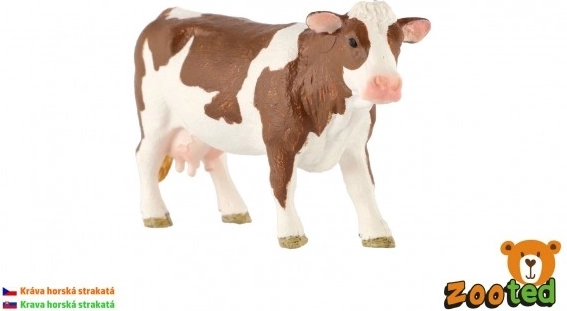 Realistisch model van Tsjechisch bont vee van kunststof 12 cm