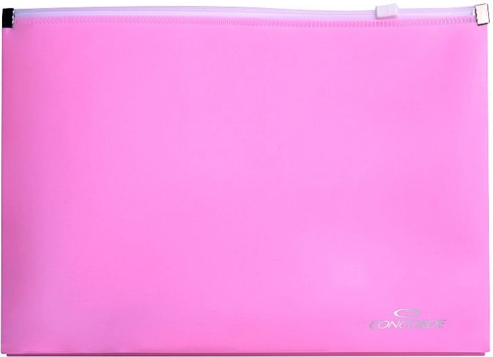 Documentenmappen met rits A5 pastelroze CONCORDE